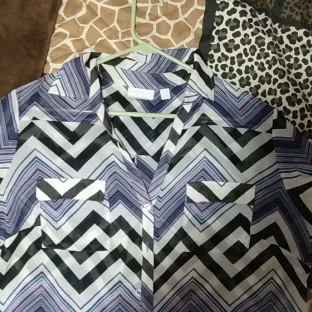 Blouse_multicolored/slightly sheer